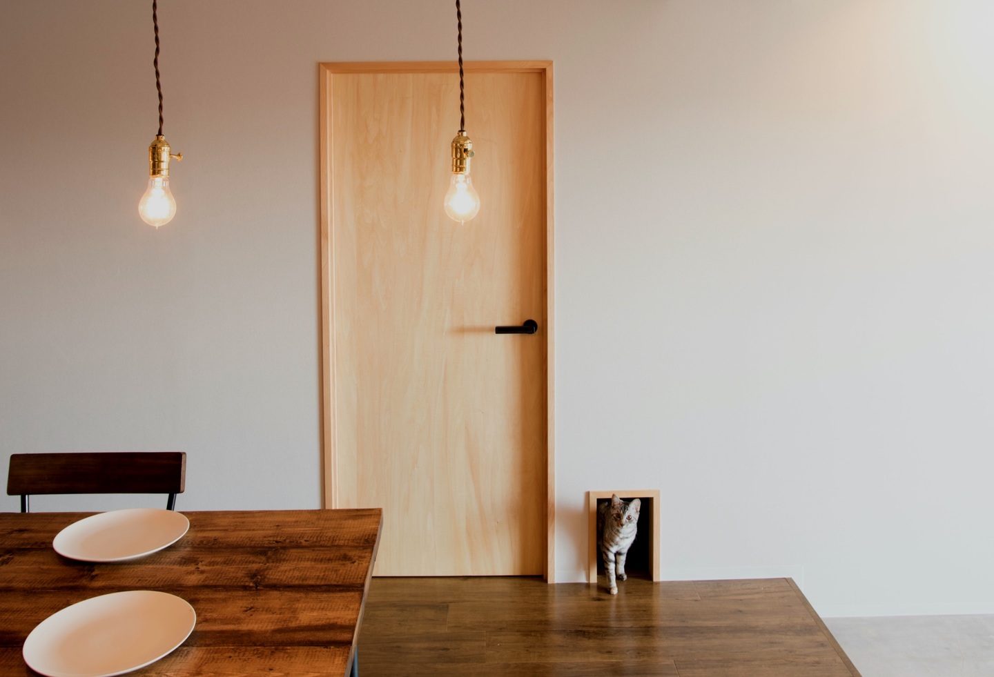 猫の通り道のある家